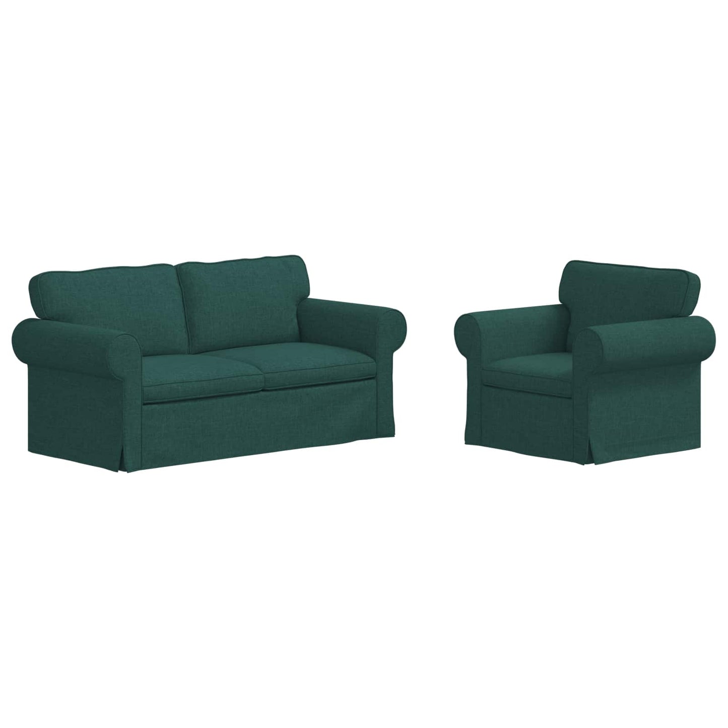 Set di divani 2 pcs Verde Scuro 175 x 82 x 80 cm Tessuto | homemem39