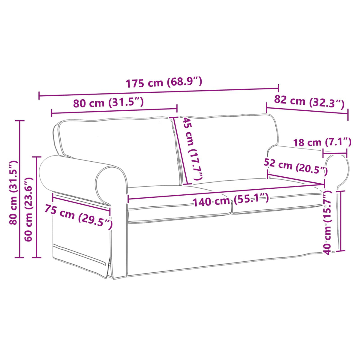 Set di divani 2 pz Verde Scuro Tessuto - homemem39