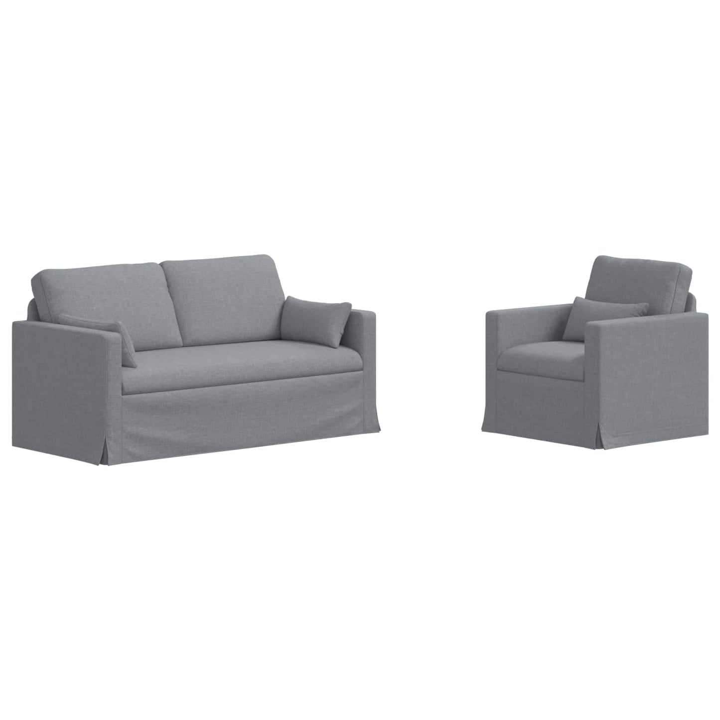 Set di divani 2 pcs Grigio chiaro 158 x 78 x 80 cm Tessuto | homemem39