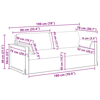 Set di divani 2 pcs Talpa 158 x 78 x 80 cm Tessuto | homemem39