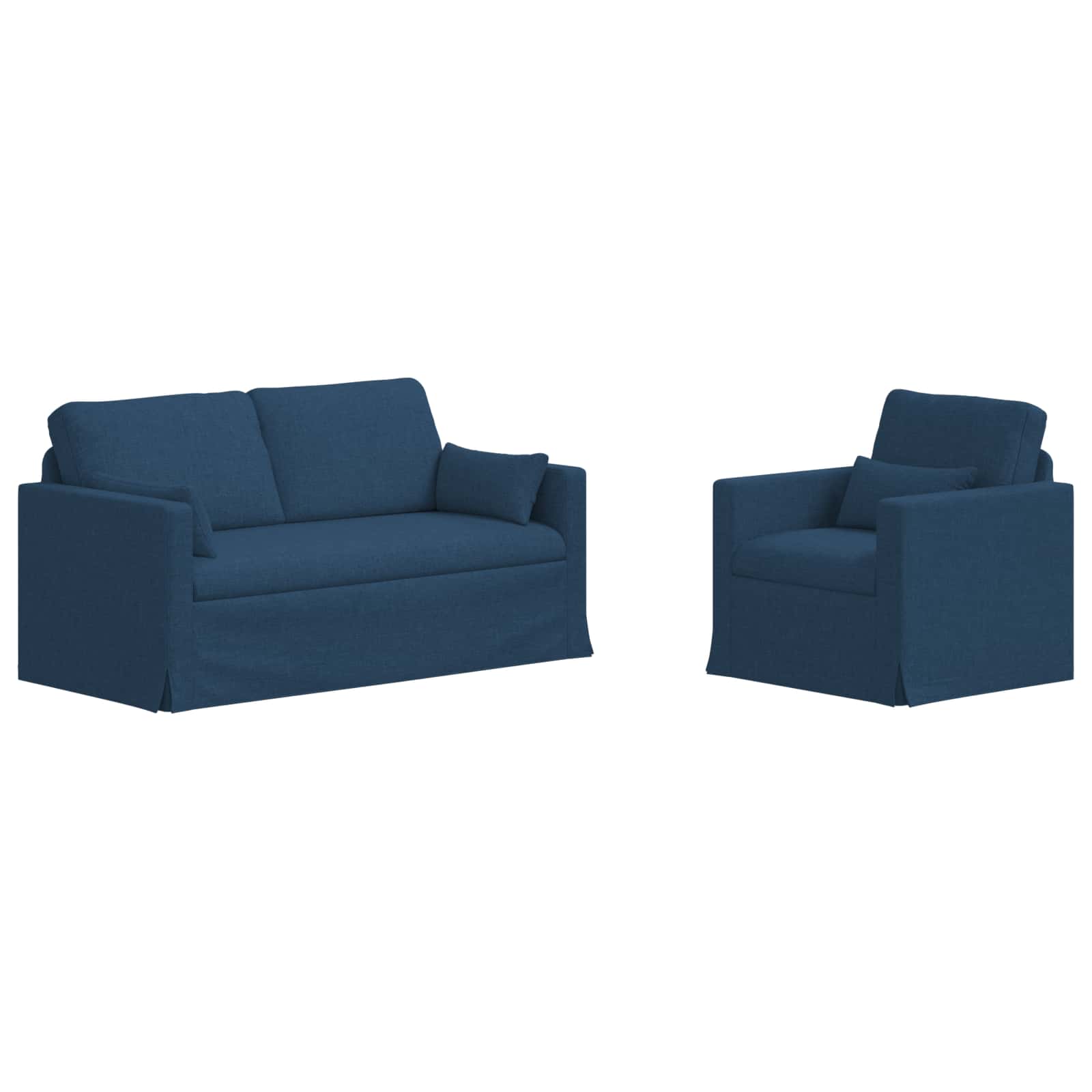 Set di divani 2 pcs Blu 158 x 78 x 80 cm Tessuto | homemem39