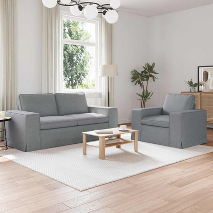 Set di divani 2 pcs Grigio chiaro 182 x 80 x 82 cm Tessuto | homemem39