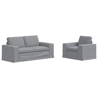 Set di divani 2 pcs Grigio chiaro 182 x 80 x 82 cm Tessuto | homemem39