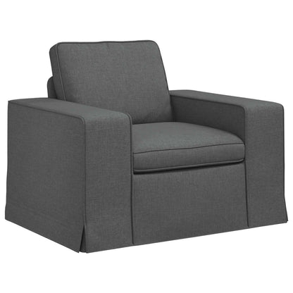 Set di divani 2 pcs Grigio scuro 182 x 80 x 82 cm Tessuto | homemem39