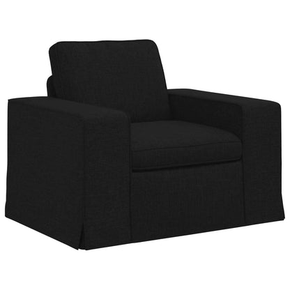 Set di divani 2 pcs Nero 182 x 80 x 82 cm Tessuto | homemem39