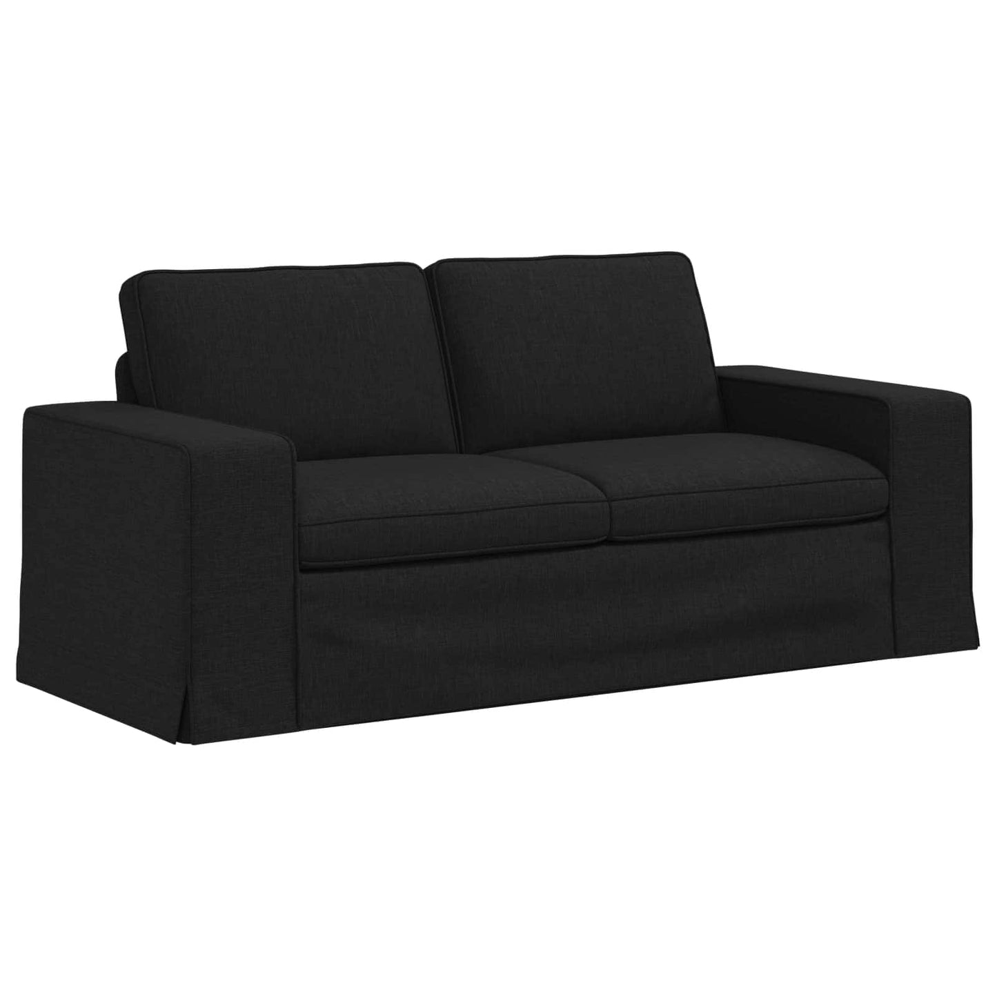 Set di divani 2 pcs Nero 182 x 80 x 82 cm Tessuto | homemem39