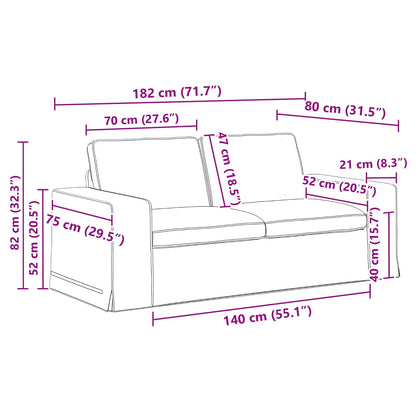 Set di divani 2 pcs Blu 182 x 80 x 82 cm Tessuto | homemem39