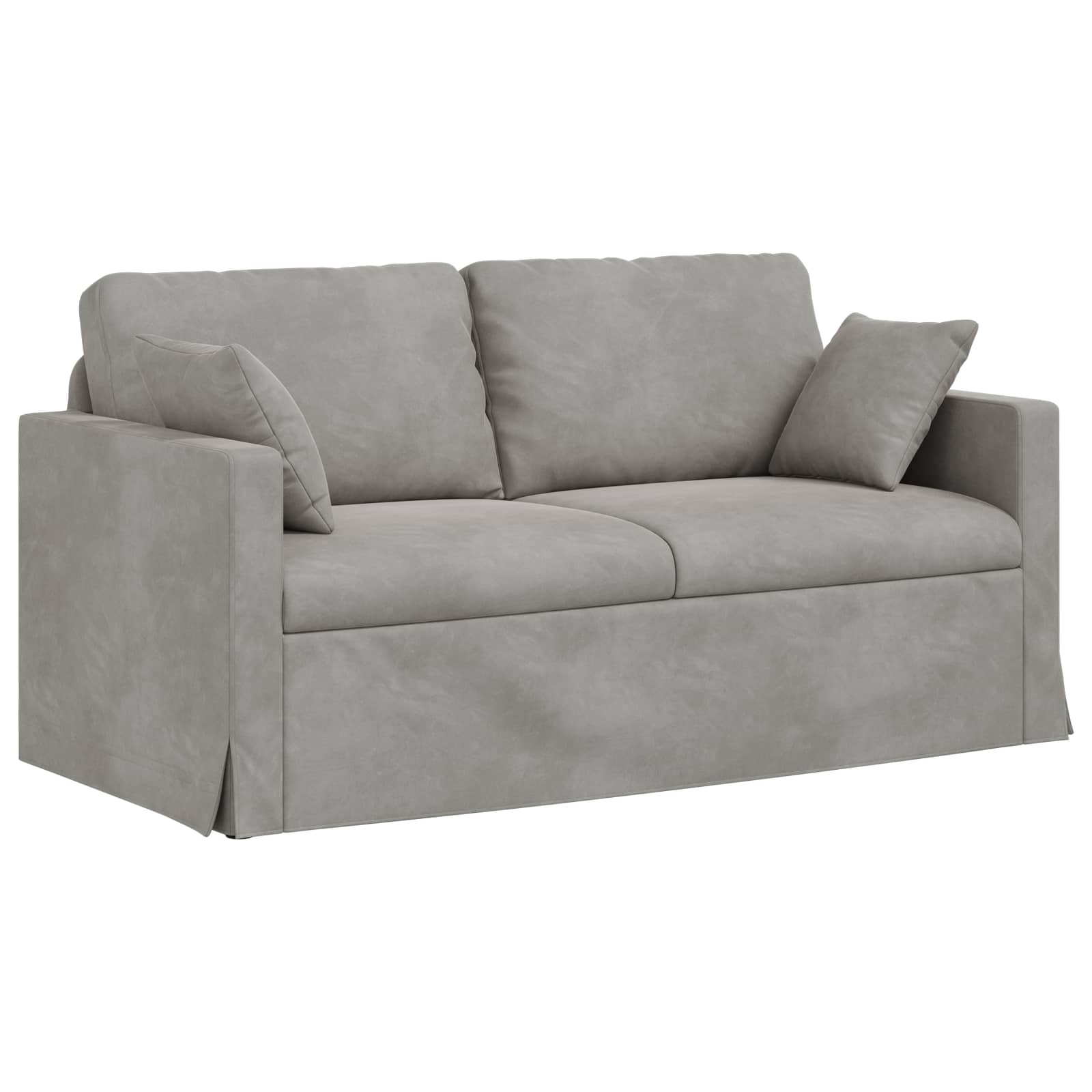 Set di divani 2 pcs Grigio chiaro 158 x 78 x 80 cm Velluto | homemem39