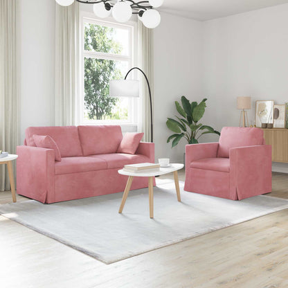 Set di divani 2 pcs Rosa 158 x 78 x 80 cm Velluto | homemem39