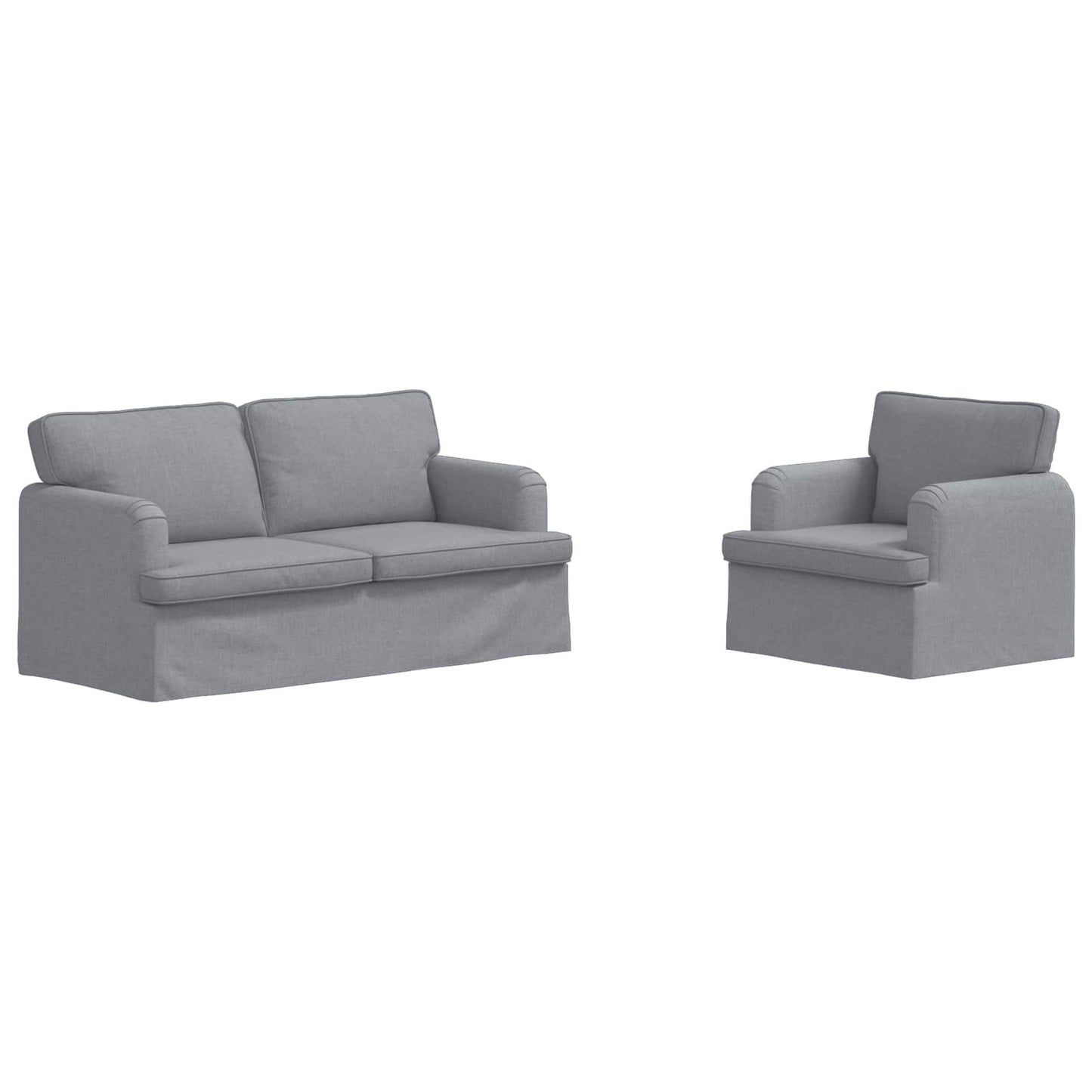 Divano 2 pcs Grigio chiaro