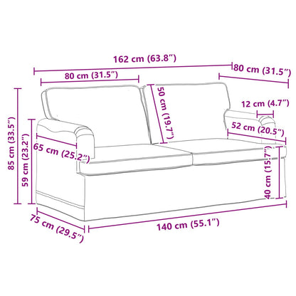 Set di divani 2 pcs Talpa 162 x 80 x 85 cm Tessuto | homemem39