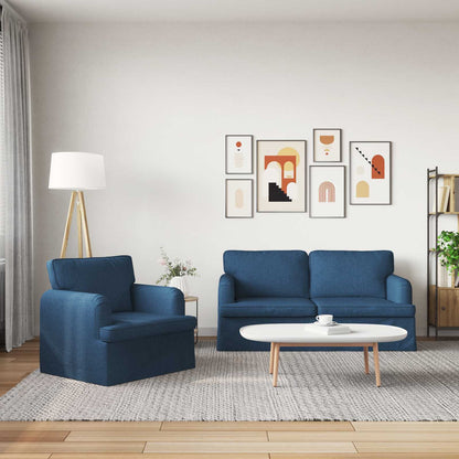 Set di divani 2 pcs Blu 162 x 80 x 85 cm Tessuto | homemem39