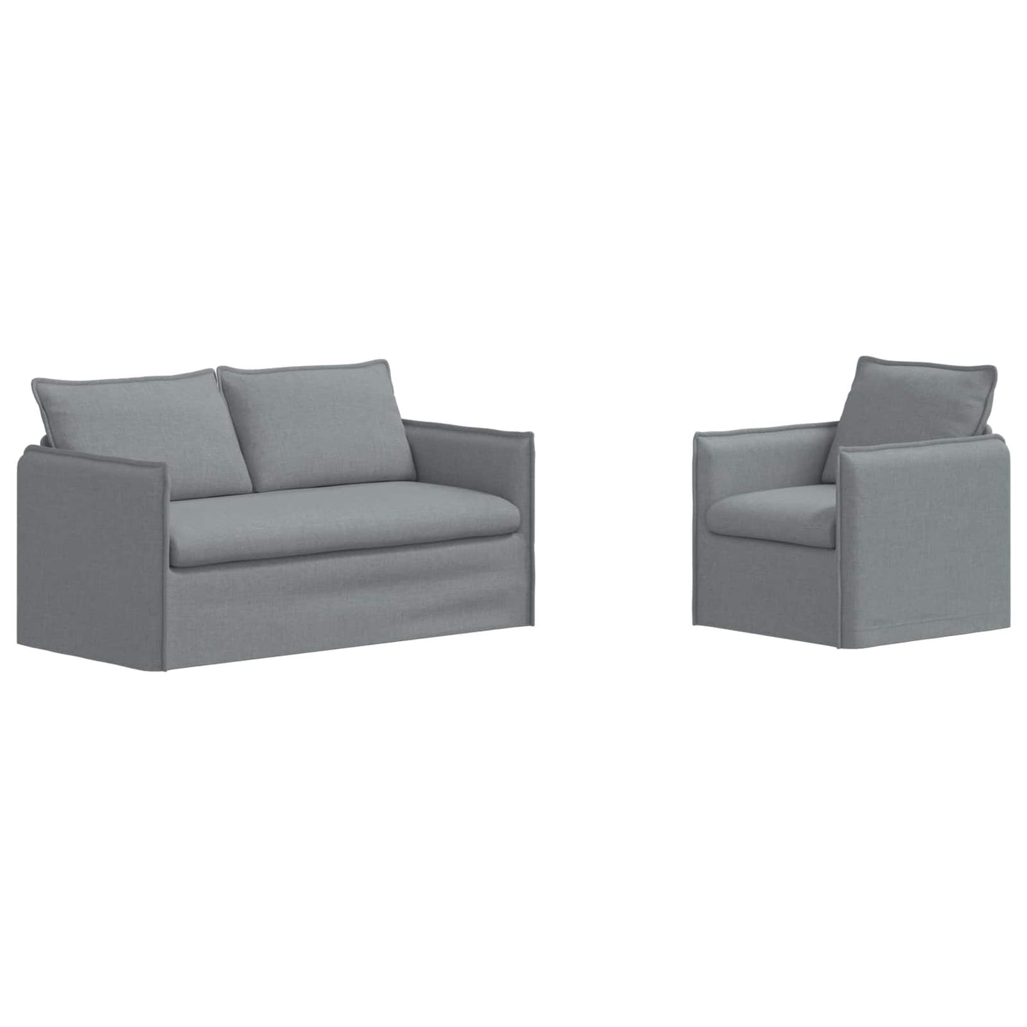 Divano 2 pcs Grigio chiaro - homemem39