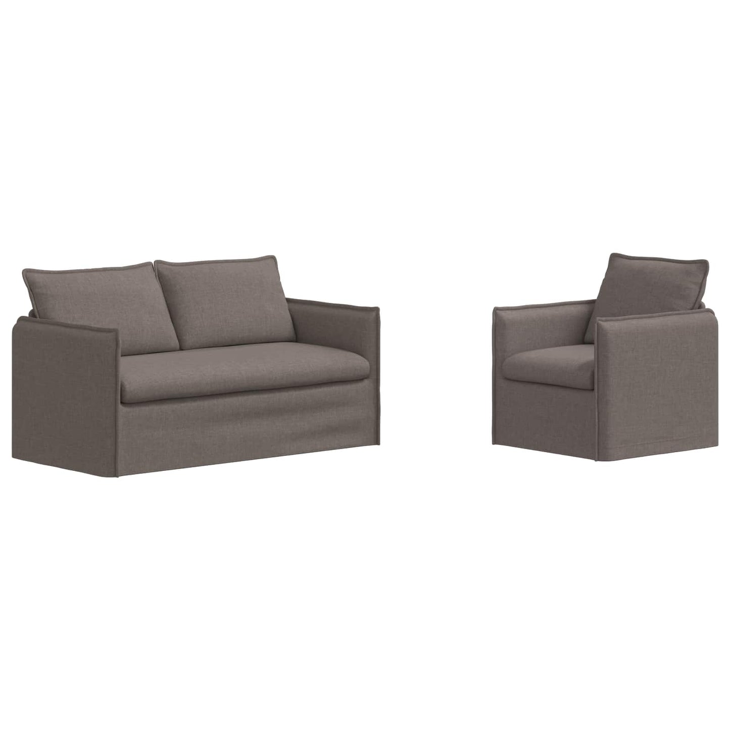 Set di divani 2 pz Tortora Tessuto