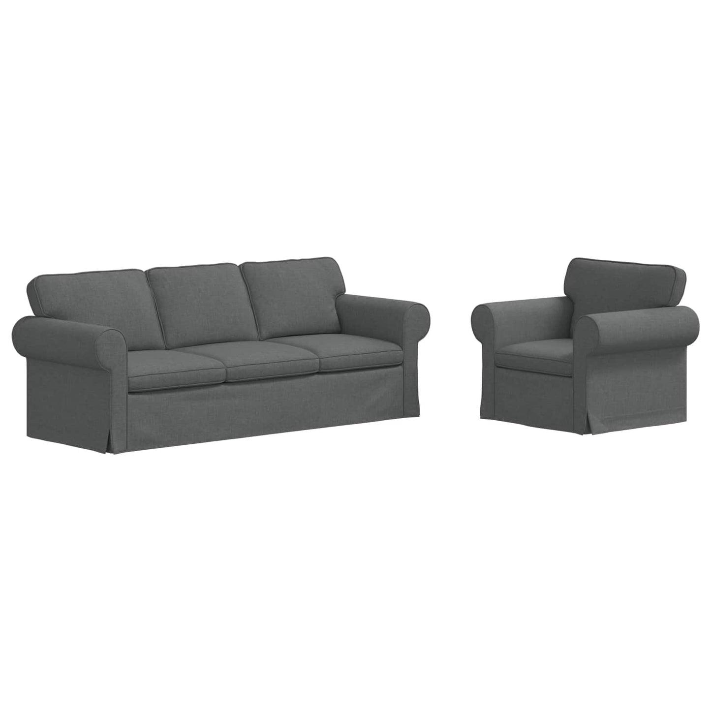 Divano 2 pcs Grigio scuro