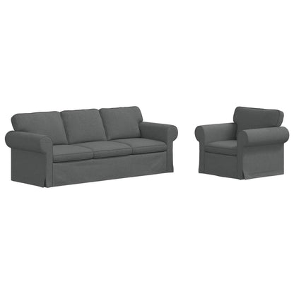 Divano 2 pcs Grigio scuro