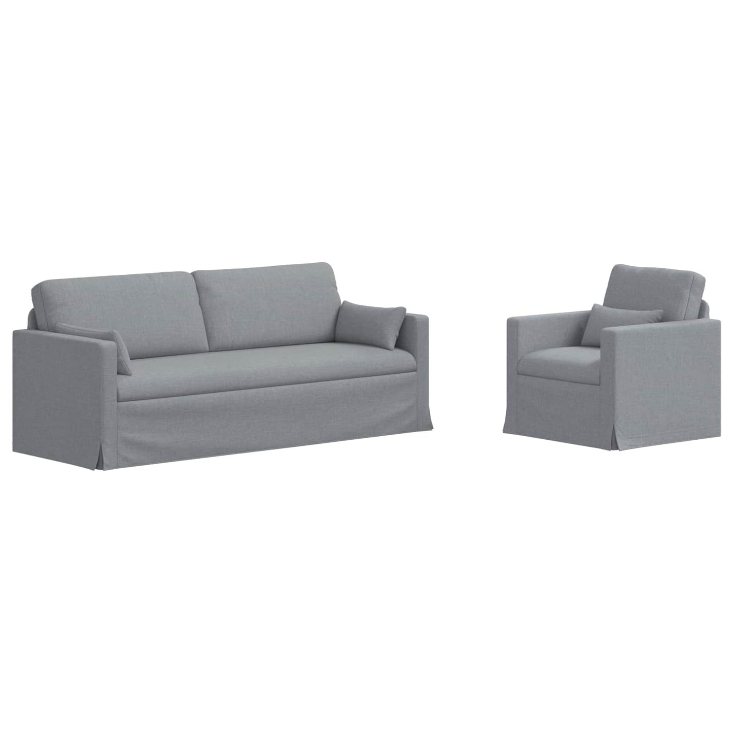 Divano 2 pcs Grigio chiaro