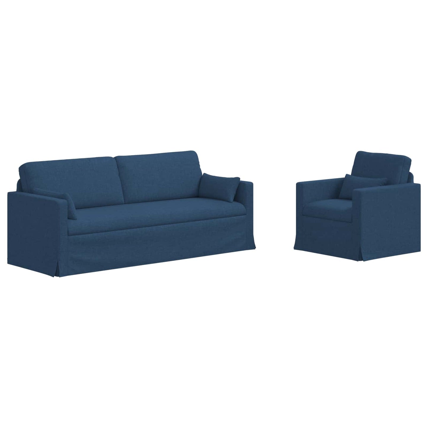 Set di divani 2 pcs Blu 198 x 78 x 80 cm Tessuto | homemem39