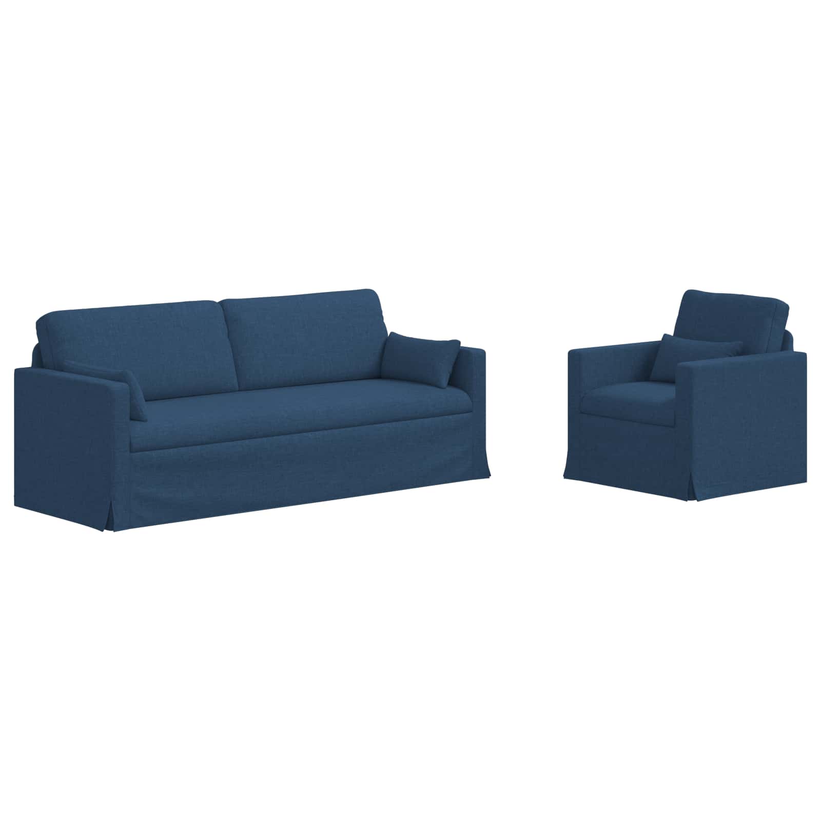 Set di divani 2 pcs Blu 198 x 78 x 80 cm Tessuto | homemem39