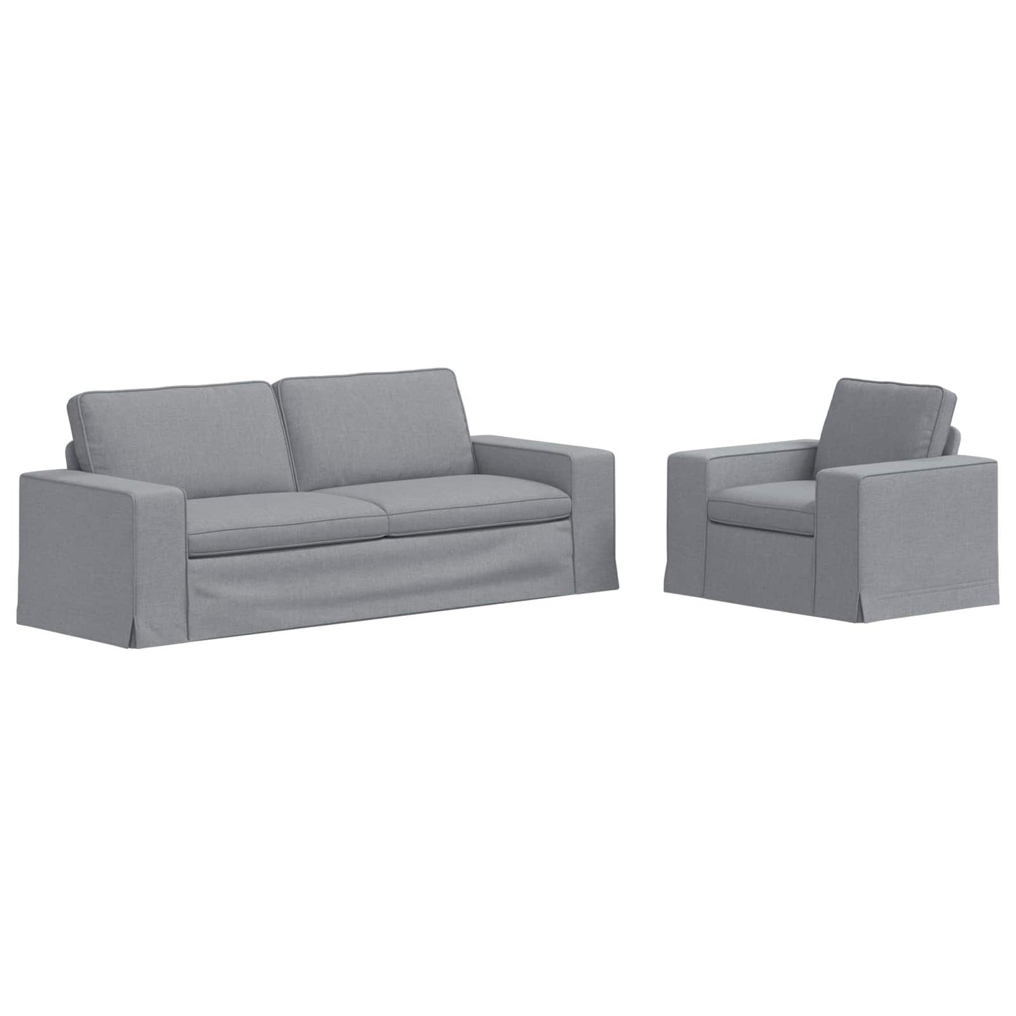 Divano 2 pcs Grigio chiaro