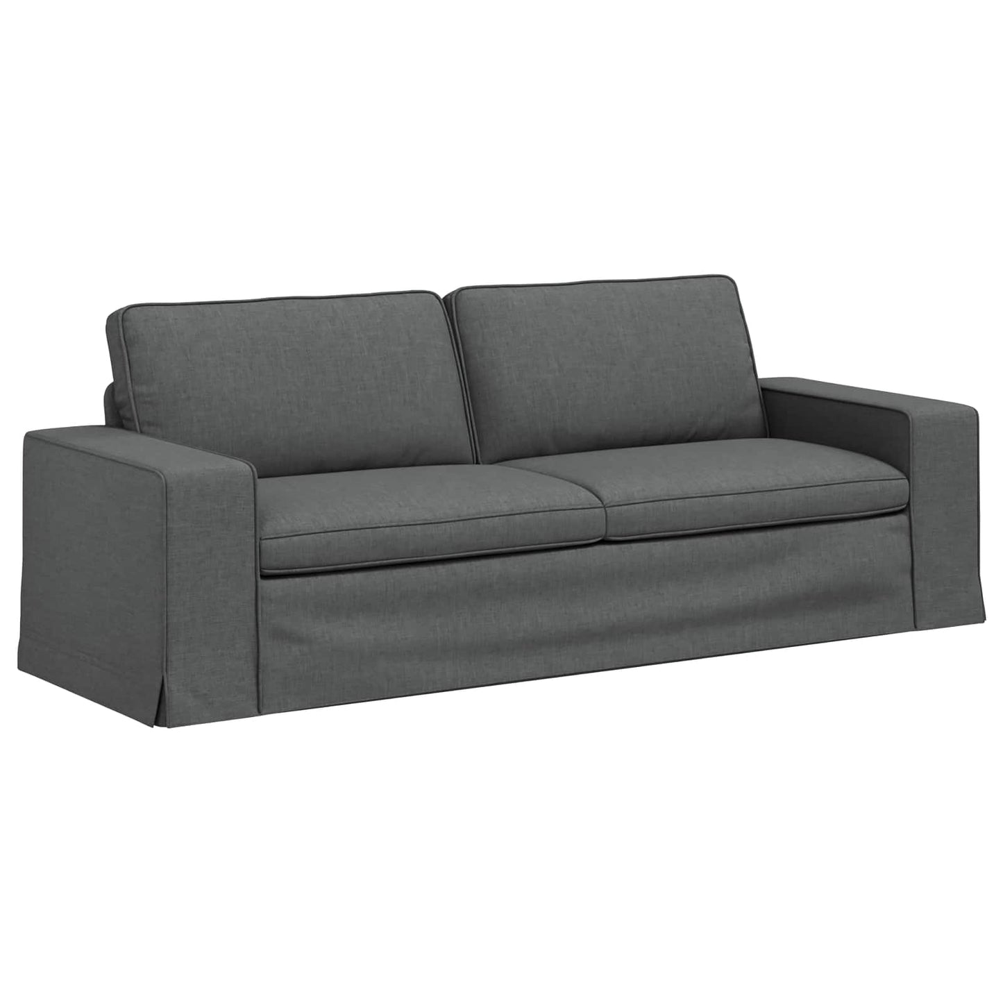 Set di divani 2 pz Grigio scuro Tessuto