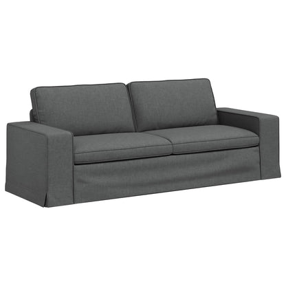 Set di divani 2 pz Grigio scuro Tessuto