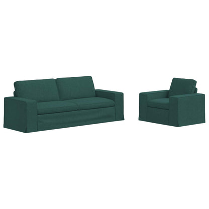 Divano 2 pcs Verde Scuro