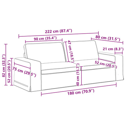 Set di divani 2 pcs Talpa 222 x 80 x 82 cm Tessuto | homemem39