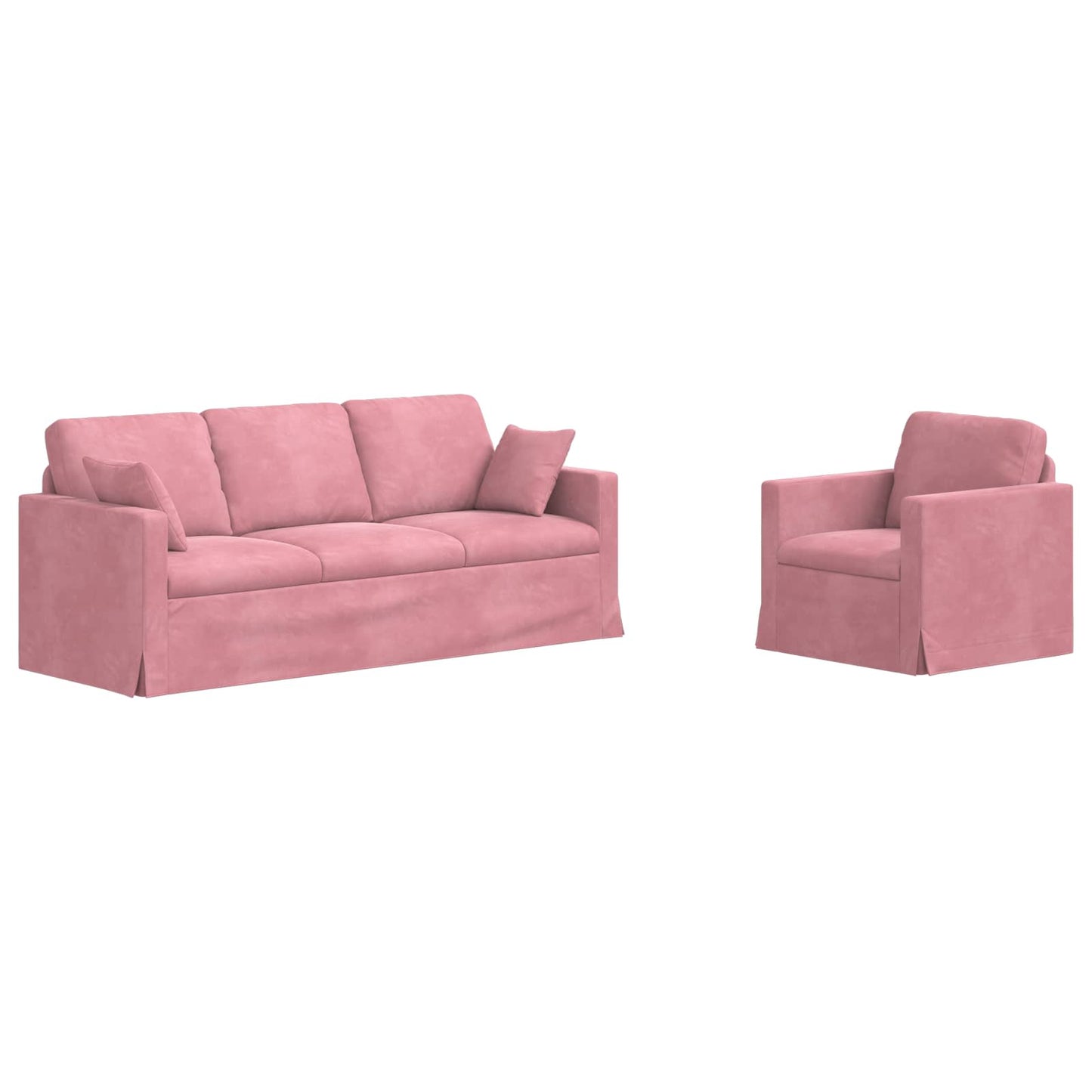Set di divani 2 pcs Rosa 198 x 78 x 80 cm Velluto | homemem39