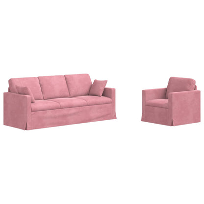 Set di divani 2 pcs Rosa 198 x 78 x 80 cm Velluto | homemem39