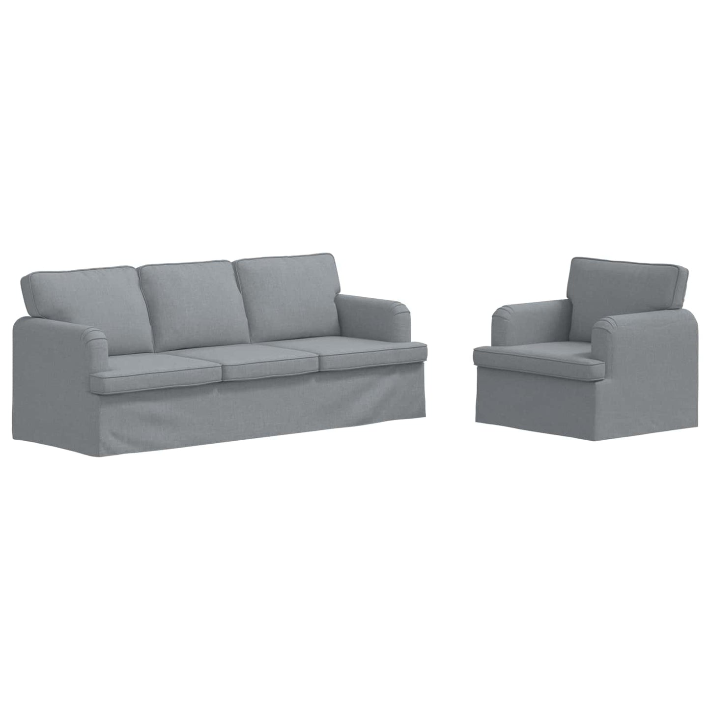 Divano 2 pcs Grigio chiaro