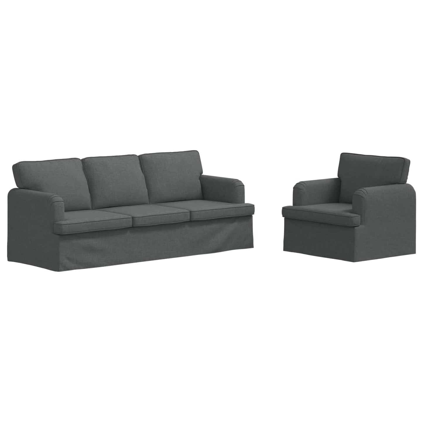 Divano 2 pcs Grigio scuro