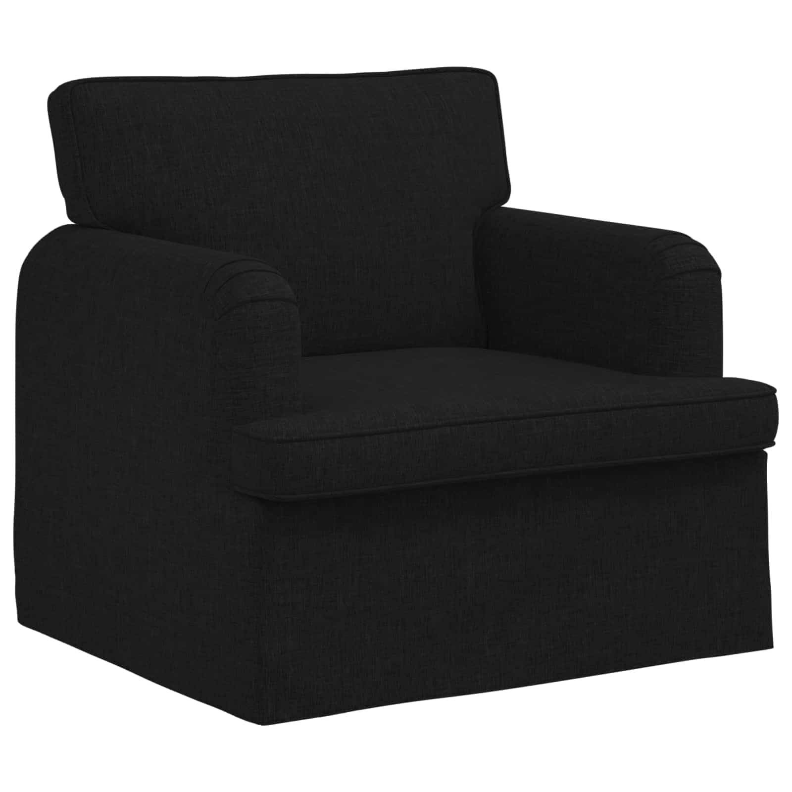 Set di divani 2 pcs Nero 201 x 80 x 85 cm Tessuto | homemem39