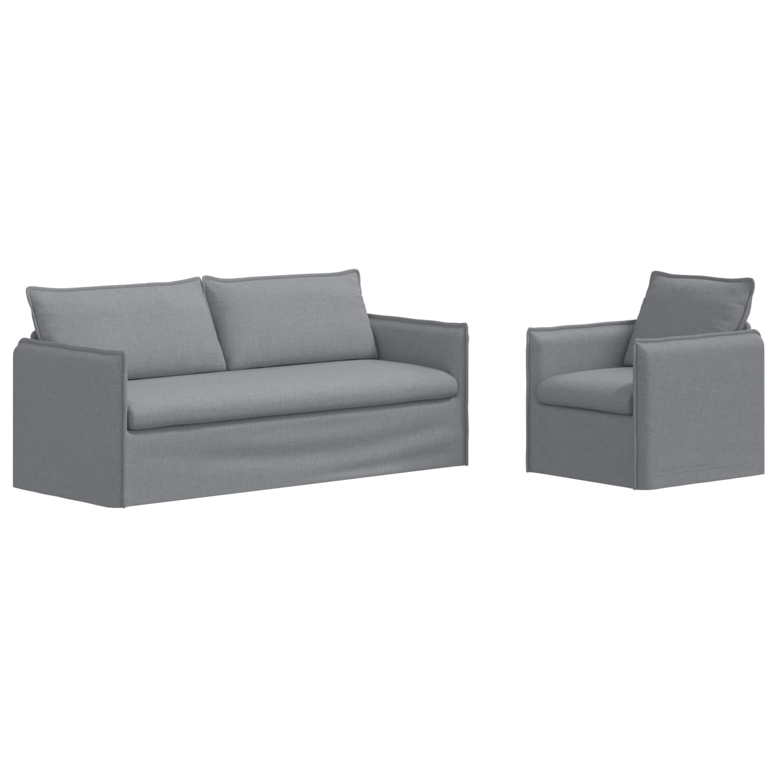 Divano 2 pcs Grigio chiaro - homemem39