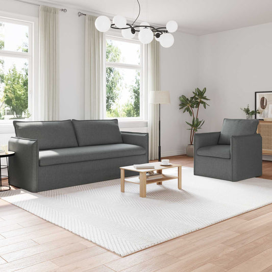 Set di divani 2 pcs Grigio Scuro 196 x 82 x 85 cm Tessuto | homemem39
