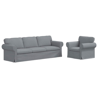 Set di divani 2 pcs Grigio chiaro 245 x 82 x 80 cm Tessuto | homemem39