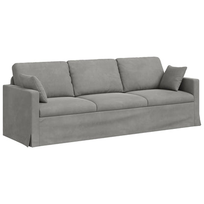 Set di divani 2 pcs Grigio chiaro 228 x 78 x 80 cm Velluto | homemem39