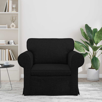 Divano Nero 95 x 82 x 80 cm Tessuto | homemem39