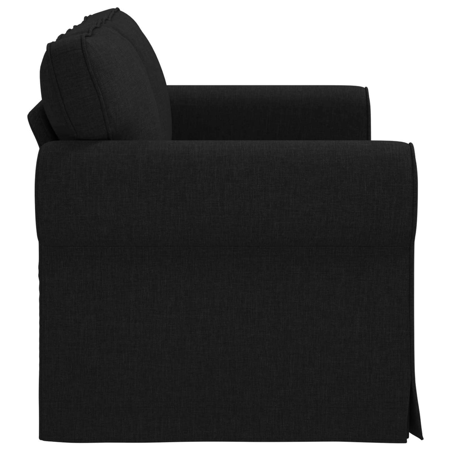 Divano Nero 155 x 82 x 80 cm Tessuto | homemem39