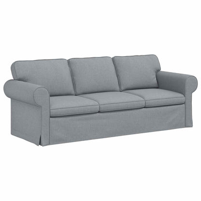 Divano Grigio chiaro 215 x 82 x 80 cm Tessuto