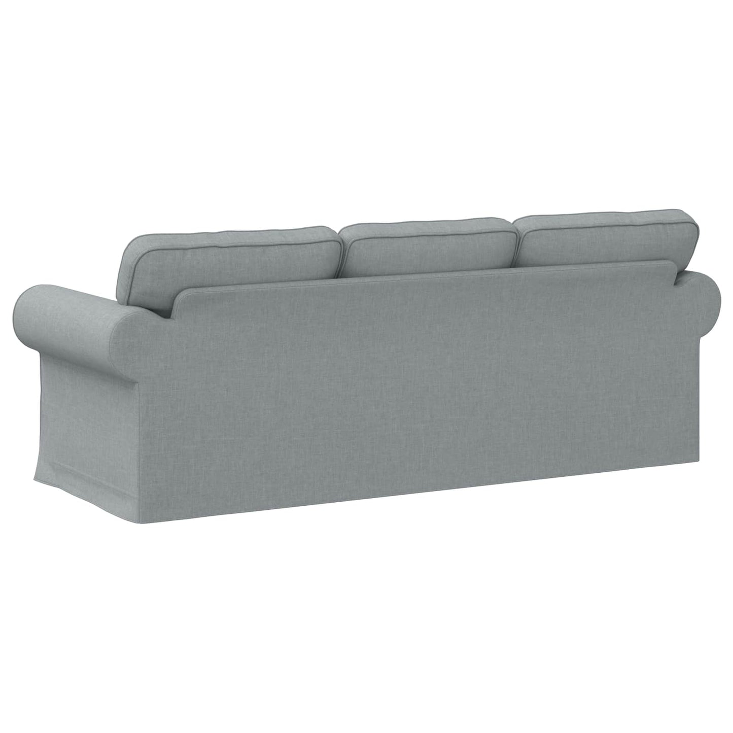 Divano Grigio chiaro 215 x 82 x 80 cm Tessuto