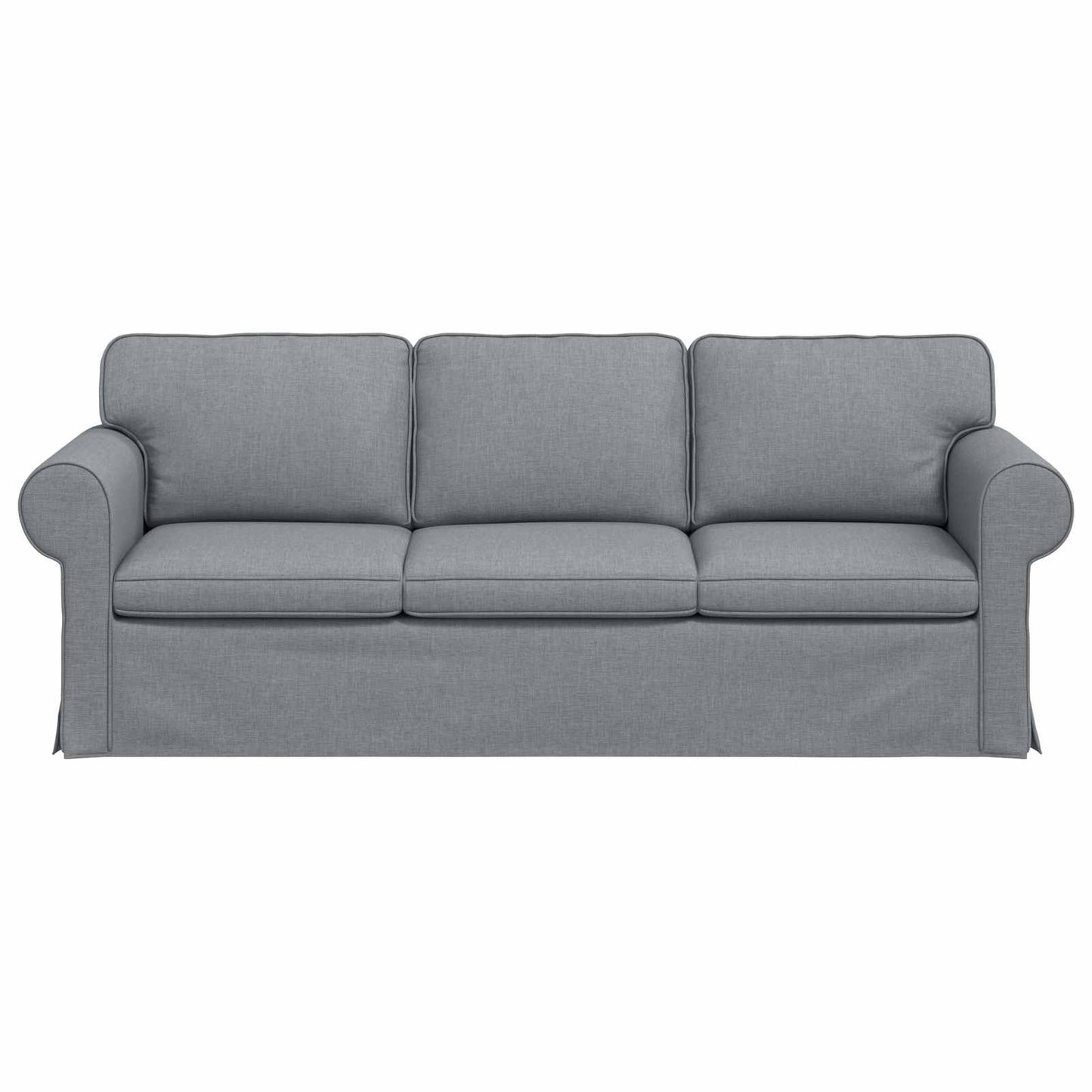 Divano Grigio chiaro 215 x 82 x 80 cm Tessuto