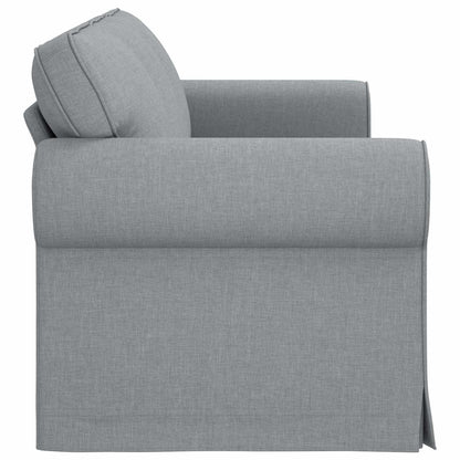 Divano Grigio chiaro 215 x 82 x 80 cm Tessuto