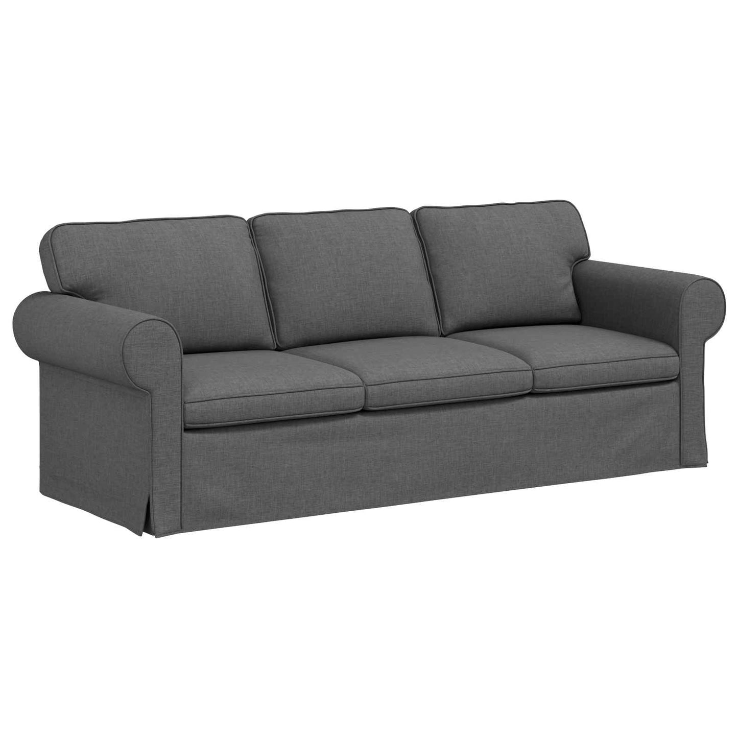 Divano Grigio scuro 215 x 82 x 80 cm Tessuto | homemem39