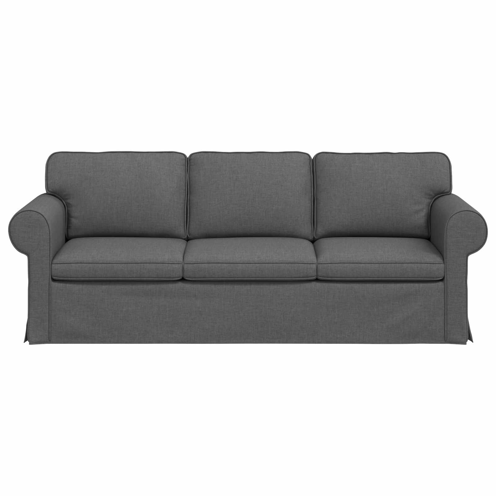 Divano Grigio scuro 215 x 82 x 80 cm Tessuto | homemem39