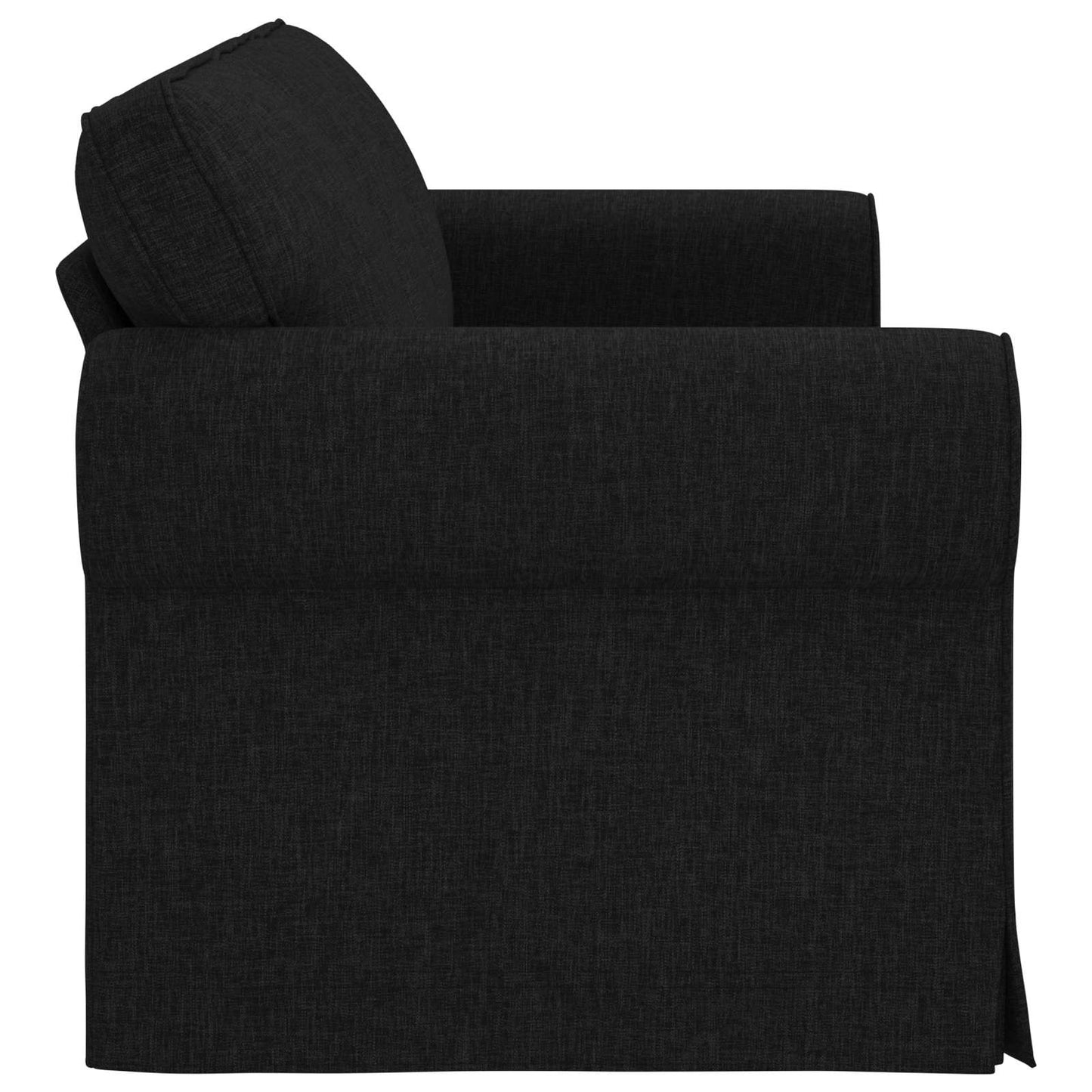 Divano Nero 215 x 82 x 80 cm Tessuto | homemem39