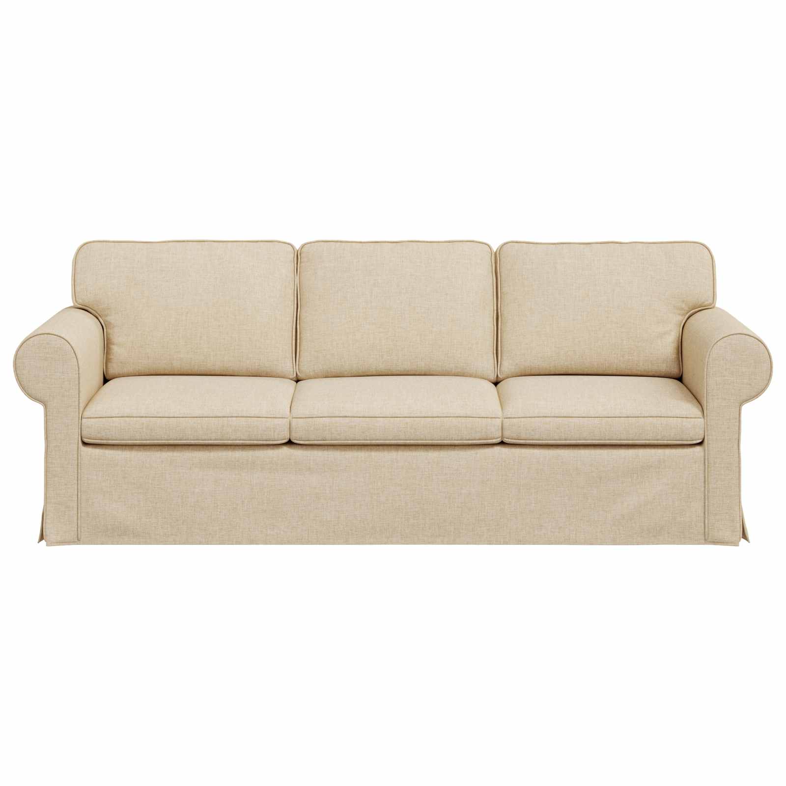 Divano Crema 215 x 82 x 80 cm Tessuto | homemem39
