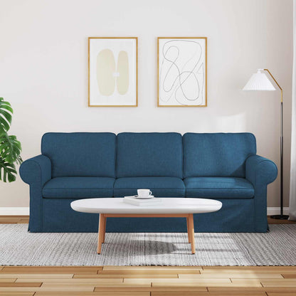 Divano Blu 215 x 82 x 80 cm Tessuto | homemem39