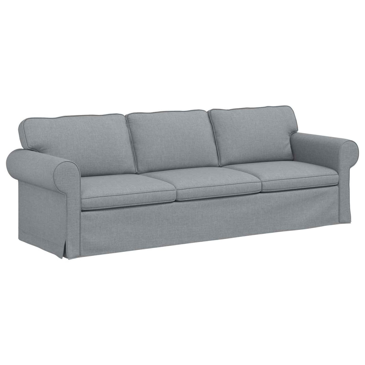 Divano Grigio chiaro 245 x 82 x 80 cm Tessuto