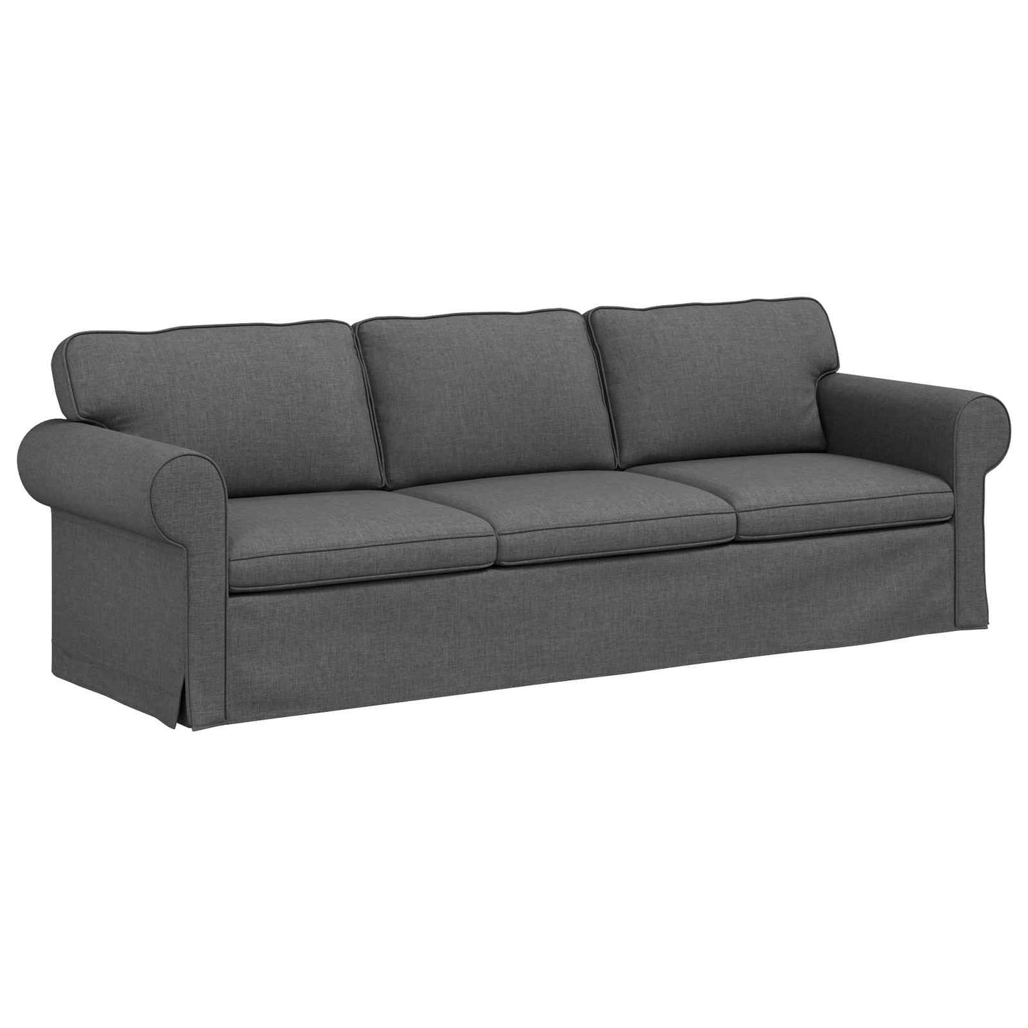 Divano Grigio scuro 245 x 82 x 80 cm Tessuto | homemem39